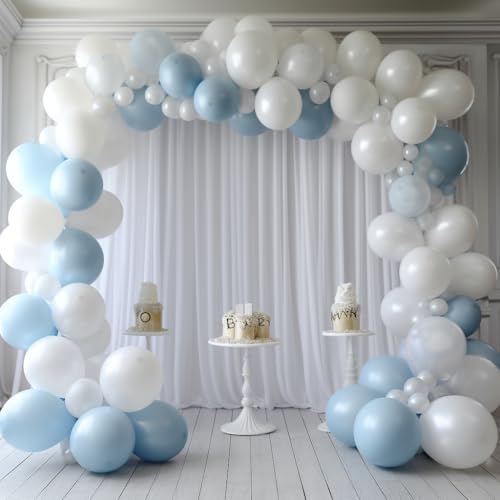 40 ft x 10 ft Thick White Backdrop Curtain for Wedding Parties, 8 Panels White Polyester Wedding Backdrop Drapes for Party Birthday Backdrop Photography Home Decorations - Image 5
