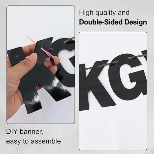 BEISHIDA Double-sided Black 116PCS A-Z DIY Letter Custom Banner Party Decor - Image 3