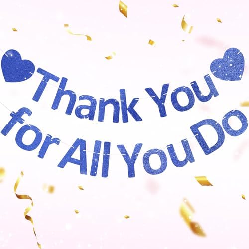 Thank You Banner Appreciation Banner for Appreciation Decorations Teacher Thanks Volunteer Events Office School Organization Thank You Parties (Blue) by Unknown