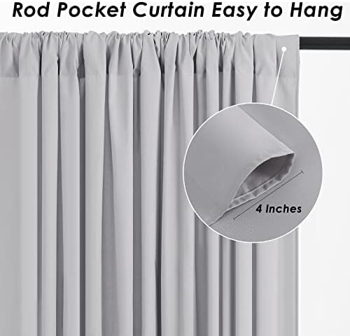 Grey Backdrop Curtains 10ftx10ft Party Polyester Photo Drapes - Image 5