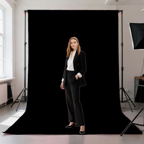 Black Photography Backdrop for Photoshoot, Fabric 10x10ft - Image 2