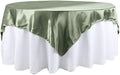 10 pcs 72x72 inch Eucalyptus Green Square Tablecloth Satin Fabric Overlays Linens | Table Cloths Cover for Wedding Party Banquet Reception Events Decoration Kitchen Dining Events Kitchen Dining by BalsaCircle