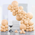 PartyWoo Nude Balloons 140pcs Apricot Boho Fall Color Different Sizes by PartyWoo
