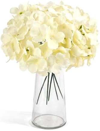 Auihiay 64Pcs Champagne Artificial Hydrangea Flowers,Silk Hydrangeas - Image 2
