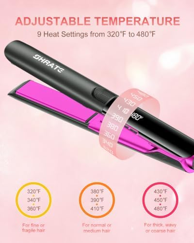 SHRATE Flat Iron Hair Straightener | 2 in 1 Flat Iron and Curler | 1.2 Inch - Image 5