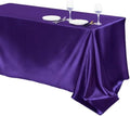 TURSTIN 1 Pack Dark Purple Satin Tablecloth 102 x 58‘’ Overlay Table Cover by TURSTIN