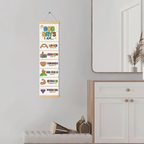 Identity in Christ Banner, Church Banner, Christian Rustic Hanging Door Flag, Farmhouse Decorations Outdoor Indoor, Church Activity Decor, Bible Lesson, Scripture and Words Decorations - Image 5