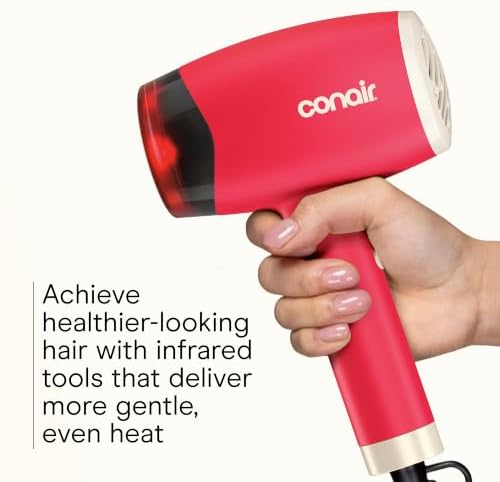 Conair InfinitiPRO Infrared Hair Dryer + Diffuser, Ionic Fast Drying, Berry - Image 3