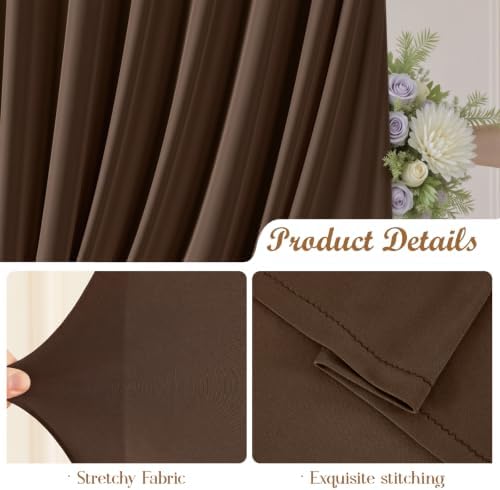 Brown Draped Arch Cover - 6.6FT Drape Arch Backdrop Cover - Image 3