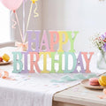 Novabright Happy Birthday Sign, Pastel, No Glitter by Unknown