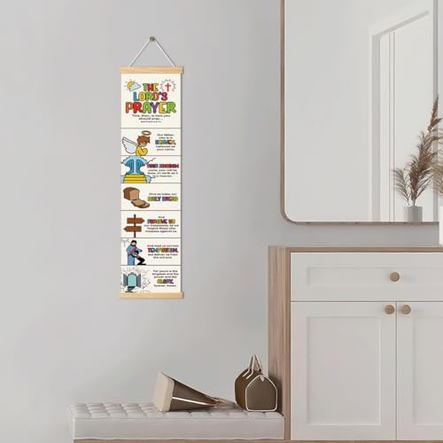 The Lord's Prayer Banner, Church Banner, Christian Rustic Hanging Door Flag, Farmhouse Decorations Outdoor Indoor, Church Activity Decor, Bible Lesson, Scripture and Words Decorations - Image 5