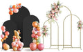 Arch Backdrop Stand and Cover Set, 3 Metal Balloon Arch Backdrop 4ft 5ft 6ft, Gold Arched Stand Frame for Wedding, Parties,Birthday, Backdrop Decorations (Black,4ft+5ft+6ft) by Holldoor