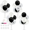 TONIFUL 4 Set Black and White Balloon Stand Balloon Centerpiece for Table by TONIFUL