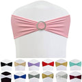 Spandex Chair Sashes Bands, Pink, 100PCS by Maiangel