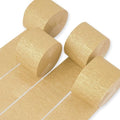 PartyWoo Pearl Gold Crepe Paper 4pcs 328 FT Pearl Gold Streamers by PartyWoo