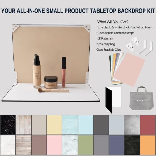Yoocheese Photo Backdrop for Product Photography, 16.5×11.7in Compact Kit - Image 2