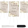 JEAWIWI 3 Pcs Lightweight Easel Stand, 66 Inch, White, with Portable Bags by JEAWIWI