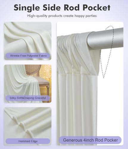 20ftx30ft Ivory Ceiling Drapes for Wedding Parties - Image 6