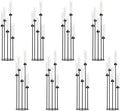 8Pcs 39.8'' Tall 5 Arm Black Candelabra Table Centerpiece for Wedding by WeddingPartyDecoration
