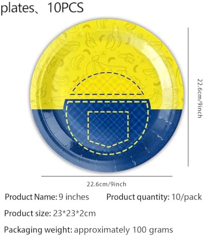 Cartoon Mini Jeans Birthday Supplies, Cute Funny Yellow Blue Happy Birthday Tableware for Kid, Party Decoration Supplies with Banner, Tablecloth, Plate, Paper Cup, Napkin - Image 6