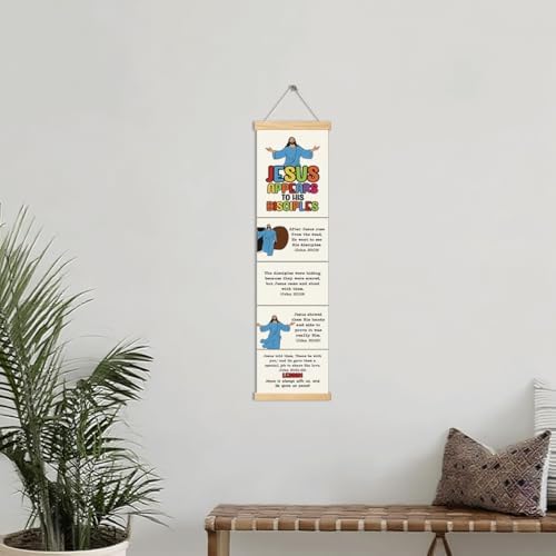 Jesus Appears to His Disciples Banner, Church Banner, Christian Rustic Hanging Door Flag, Farmhouse Decorations Outdoor Indoor, Church Activity Decor, Bible Lesson, Scripture and Words Decorations - Image 4