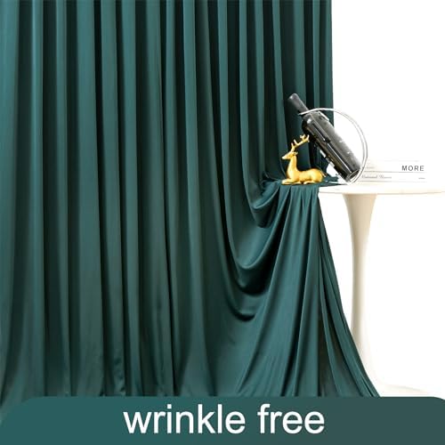 Hunter Green Backdrop Curtain for Parties Wrinkle Free Dark Green Photo Curtains Backdrop Drapes Fabric Decoration for Baby Shower Birthday Party Photography 5ft x 8ft,2 Panels - Image 6