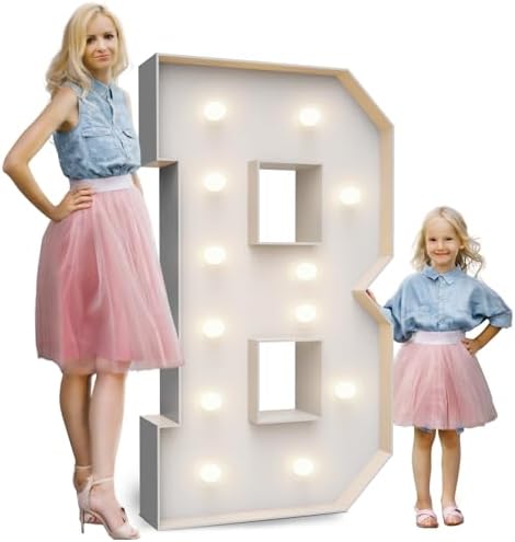 4FT Light Up Marquee Letter B - Large Foam Board Mosaic Kit by Teebloom