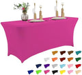 IVAPUPU 4FT Table Cloth for Rectangular Spandex Fuchsia Table Cover by IVAPUPU