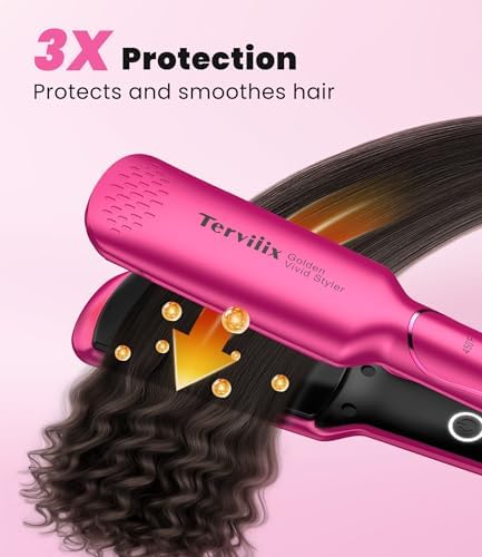 Terviiix Flat Iron Hair Straightener, 1-3/4 Inch Wide Plate - Image 3