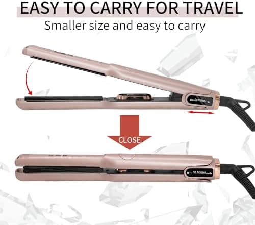 Mini 1/2" Flat Iron, Tourmaline Titanium Hair Straightener for Short Hair - Image 6