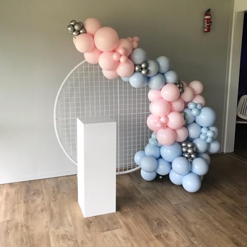 140Pcs Gender Reveal Balloon Garland Arch Kit - Pink and Blue Balloons Silver Latex Balloon for Boy or Girl Gender Reveal Decorations Birthday Party Baby Shower Celebration Anniversary (No Box) - Image 7