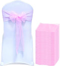 MDS Pack of 200 Organza Chair Sashes for Wedding & Event Décor – Pink by MDS