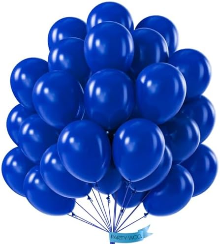 PartyWoo Royal Blue Balloons 50pcs Dark Blue Latex Helium Balloons 12 Inch by PartyWoo