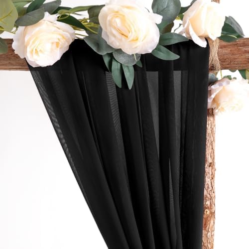 Wedding Arch Draping Fabric Sheer Chiffon Curtain Drape Wedding Party Decor - Image 3