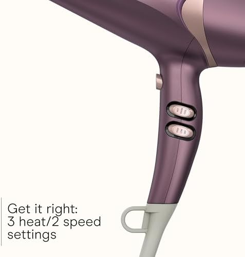 Conair INFINITIPRO Hair Dryer w/Diffuser & Concentrator, 1875W, Purple - Image 3