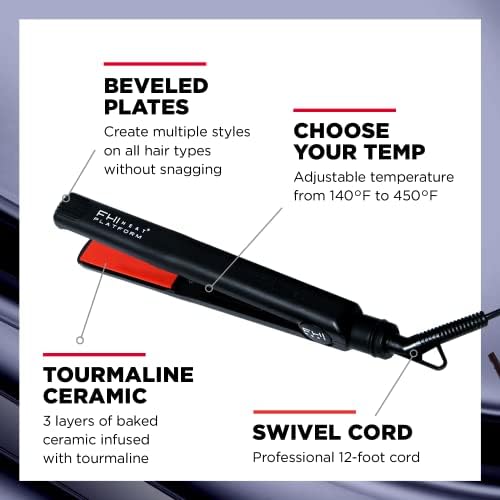 FHI Heat Platform Pro Styling Tourmaline Hair Straightener 1" - Image 2