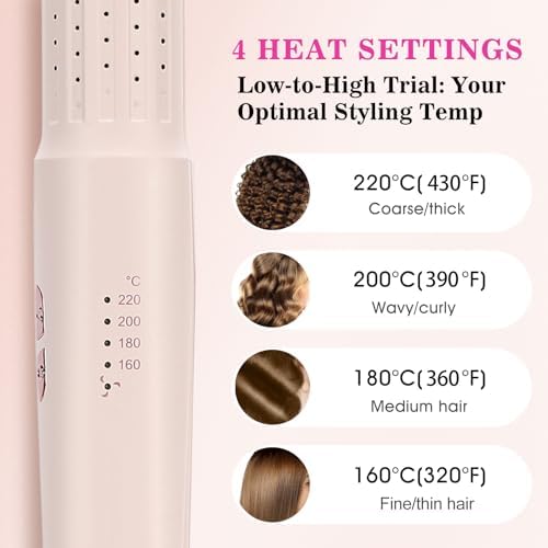 Hair Straightener and Curler Airflow Styler, Blush - Image 4