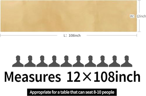 15-Pack Satin Table Runner Light Gold 12 x 108 inches Long, Table Runners for Wedding, Birthday Parties, Banquets Decorations（15 Pack, 12x108 Inch, Light Gold） - Image 4