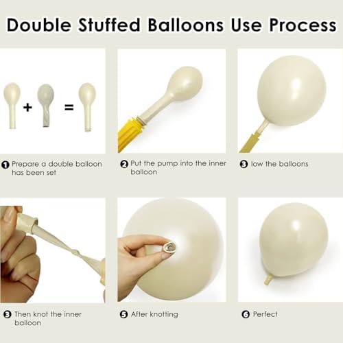 Double Stuffed Black Gold White Confetti Balloon Arch Kit 129 Pcs - Image 3