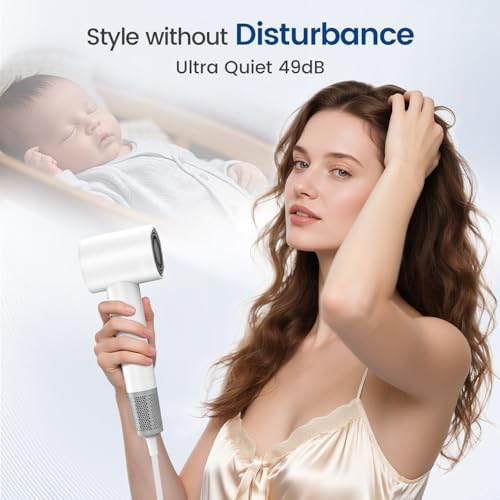 Hair Dryer with Diffuser, 180,000 RPM High Speed Blow Dryer with Diffuser - Image 2
