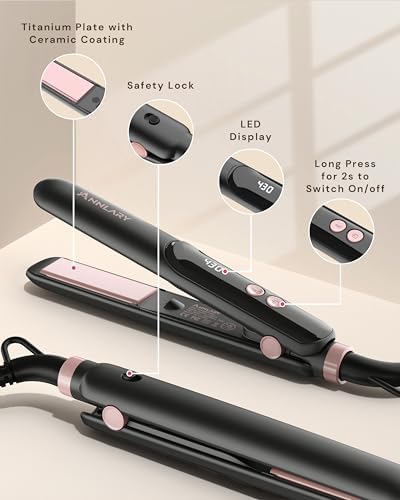 ANNLARY Mini Hair Straightener, Portable Small Flat Iron for Travel - Image 7