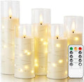 Homemory Flickering Flameless Candles with Remote, LED Fake Pillar Candles by Homemory