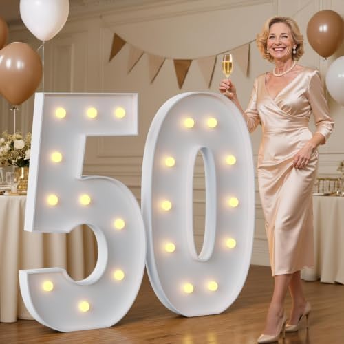 imprsv 4FT Marquee Numbers 40, Light Up Numbers for 40th Birthday Decor - Image 6