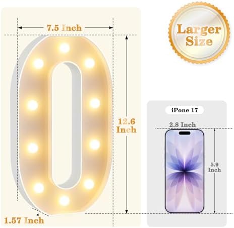 12.6 Inch Marquee Light Up Numbers 21 for Party Decorations - Image 2