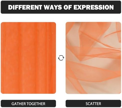 Artoid Mode Orange Gauze Table Runner 28x120Inch, Seasonal Sheer Kitchen Dining Holiday Wedding Birthday Baby Shower Table Decor for Home Party - Image 6