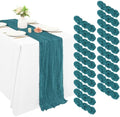 20 Pack Cheesecloth Table Runner 20 x 120 Inch, Teal by XLEUDTER
