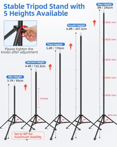 Hemmotop Backdrop Stand 10x8ft, Versatile Sizes Adjustable Banner Holder - Image 5