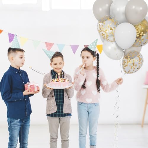 68Pcs Sand White Gold Confetti Balloons Kit 12 Inch Ballons Beige Pearl White Balloon Gold Party Balloons with Ribbons for Birthday Wedding engagement Baby Shower Graduation Decorations. - Image 6