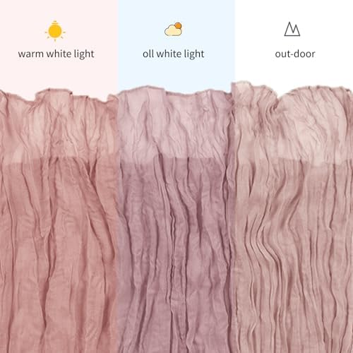 3 Pack Dusty Pink Cheesecloth Table Runner, 17 x 108 inch, Semi Sheer Boho Cheese Cloth Fabric Table Runner Bulk for Wedding , Birthday, Party, Holiday, Home Decor (Dusty Pink) - Image 7