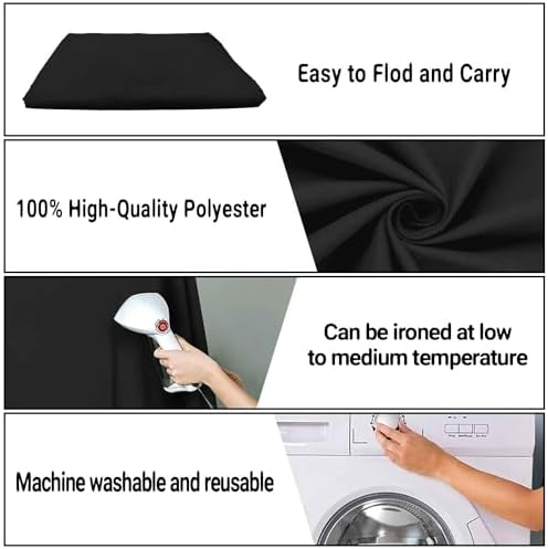 Black Photography Backdrop for Photoshoot, Fabric 10x10ft - Image 7